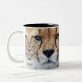 Cheetah face zweifarbige tasse (Links)