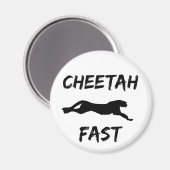 Cheetah Fast Funny Running Magnet (Vorderseite/Rückseite)