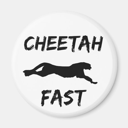 Cheetah Fast Funny Running Magnet (Vorne)
