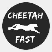 Cheetah Fast Funny Running Stickers (Vorderseite)