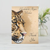 Cheetah Flat Danke Karte (Stehend Vorderseite)