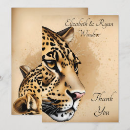 Cheetah Flat Danke Karte