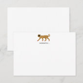 Cheetah Flat Notecard Dankeskarte (Vorne/Hinten)