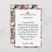 Cheetah Floral Boho Wasserfarben-Muster Dankeskarte (Vorne/Hinten)