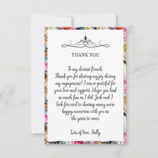 Cheetah Floral Boho Wasserfarben-Muster Dankeskarte