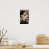 Cheetah-Frau-Plakat Poster (Küche)