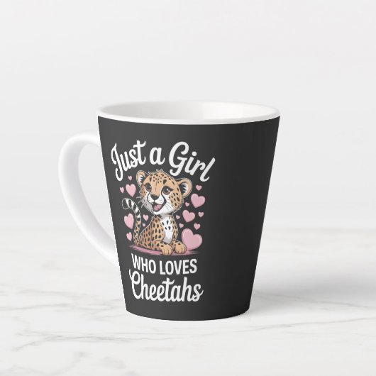 Cheetah Funny Quote  Milchtasse (Linke Ecke)