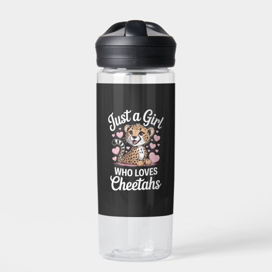 Cheetah Funny Quote Trinkflasche (Vorderseite)