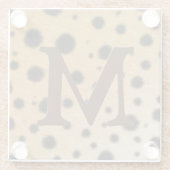 Cheetah Fur Animal Print Dark Brown Mit Monogramm Glasuntersetzer (Rückseite)