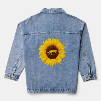 Cheetah für Frauen Männer Cougar Canine Sonnenblum Jeansjacke