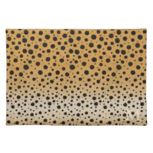 Cheetah Fur realistische Tierdruckerei Elfenbeinmo Stofftischset