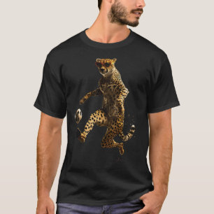 Cheetah Fußball Fuß T-Shirt
