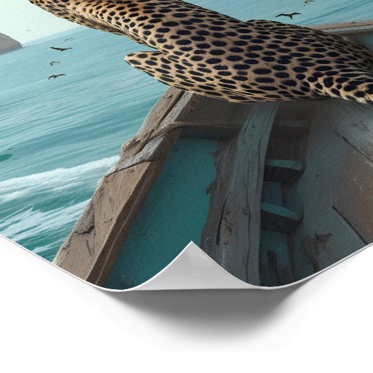 CHEETAH genießt das offene Meer 🌊 Poster (Ecke)