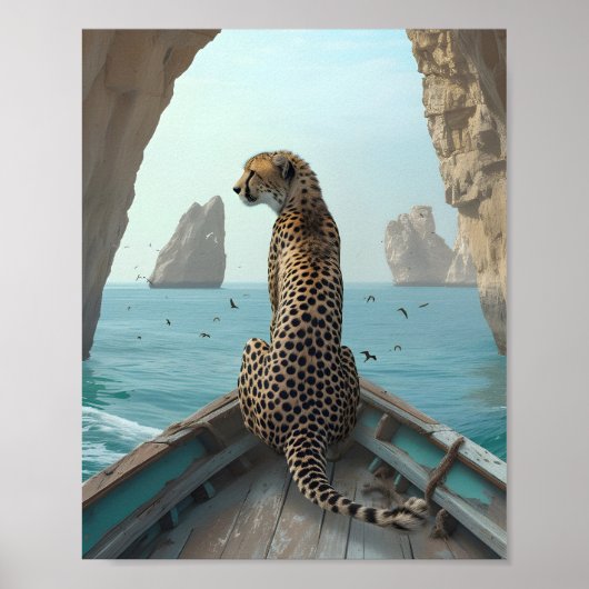CHEETAH genießt das offene Meer 🌊 Poster (Vorne)