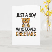 Cheetah Geschenke für Boys Cheetah Lover Süße Tier Karte (Gelbe Blume)