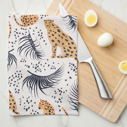 Cheetah Geschirrtuch (Viertel Falte)