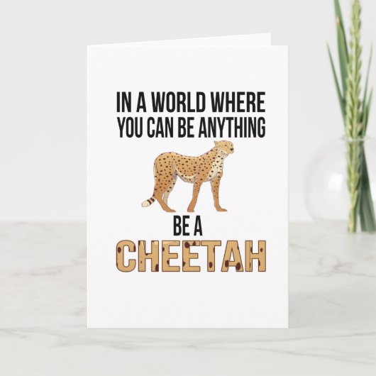 Cheetah Gift Cheetah Lover African Savanna Animal Karte (Vorderseite)