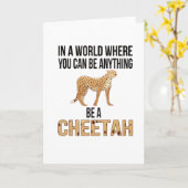 Cheetah Gift Cheetah Lover African Savanna Animal Karte (Gelbe Blume)