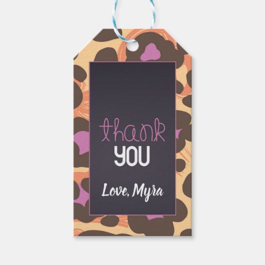 Cheetah Gift Tag Geschenkanhänger (Vorderseite)