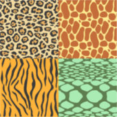 Cheetah, Giraffe, Tiger und Schlange Aufkleber (Vorderseite)