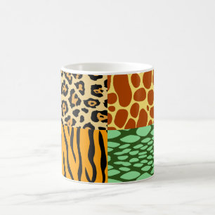 Cheetah, Giraffe, Tiger und Schlange Kaffeetasse