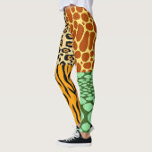 Cheetah, Giraffe, Tiger und Schlange Leggings (Links)