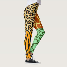 Cheetah, Giraffe, Tiger und Schlange Leggings