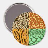 Cheetah, Giraffe, Tiger und Schlange Magnet (Vorderseite/Rückseite)