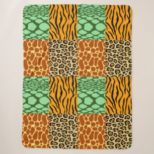Cheetah, Giraffe, Tiger und Schlange Sherpadecke