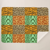 Cheetah, Giraffe, Tiger und Schlange Sherpadecke (Vorderseite (Horizontal))