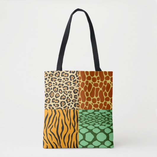Cheetah, Giraffe, Tiger und Schlange Tasche (Vorderseite)