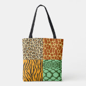 Cheetah, Giraffe, Tiger und Schlange Tasche (Rückseite)
