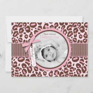 Cheetah Girl Announcement Card Ankündigung