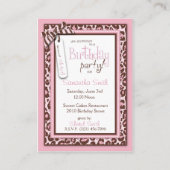 Cheetah Girl Birthday Erinnerung Card Begleitkarte (Rückseite)