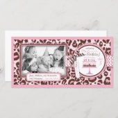 Cheetah Girl Birthday Foto Card (Vorne/Hinten)