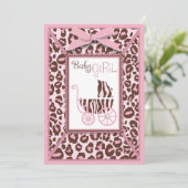 Cheetah Girl Card Rosa A2 (Stehend Vorderseite)
