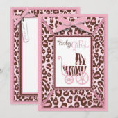 Cheetah Girl Card Rosa A2 (Vorne/Hinten)