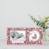 Cheetah Girl Foto Card Rosa Ankündigung (Stehend Vorderseite)