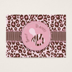 Cheetah Girl Geschenk Tag Pink B