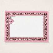 Cheetah Girl Geschenk Tag Pink B (Rückseite)