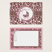 Cheetah Girl Geschenk Tag Pink D (Vorne & Hinten)