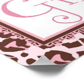 Cheetah Girl Party Banner Poster (Ecke)