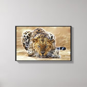 Cheetah Glows wackelig Leinwanddruck (Vorderseite)