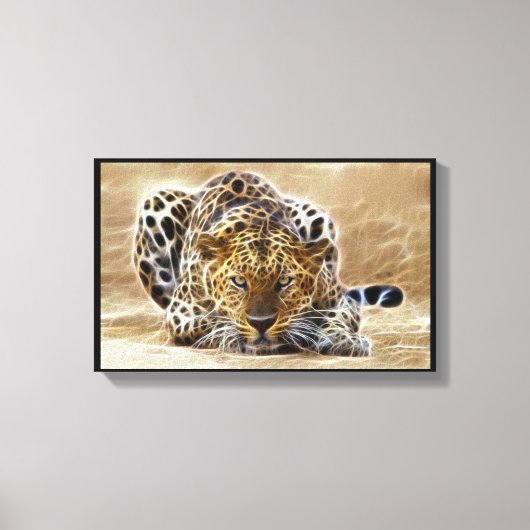 Cheetah Glows wackelig Leinwanddruck (Vorderseite)