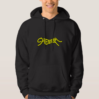 Cheetah Graffiti Style Typography Bold Yellow Hoodie
