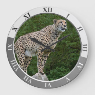 Cheetah Große Wanduhr
