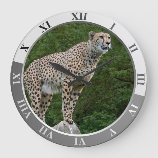 Cheetah Große Wanduhr (Vorderseite)