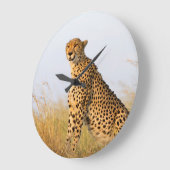 Cheetah Große Wanduhr (Winkel)