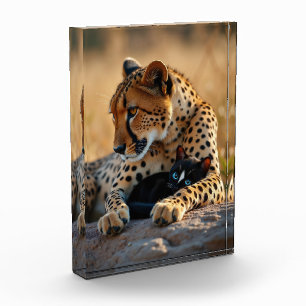 Cheetah Guardian, Kätzchen Herz Fotoblock