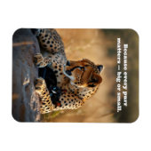 Cheetah Guardian, Kätzchen Herz Magnet (Horizontal)